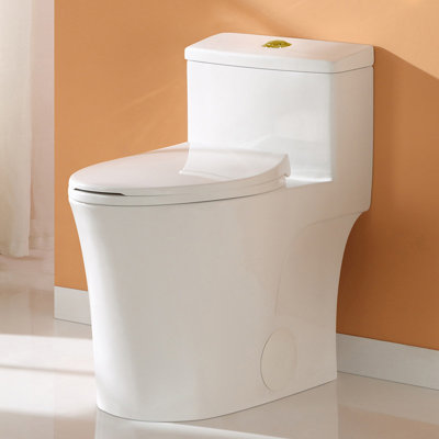 Arlo Compact One Piece Toilet with Comfort Chair Seat ADA Height 17.3", Elongated Dual Flush 1.1/1.6 GPF