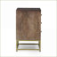 Table de chevet 3 tiroirs en bois de manguier - Rangement moderne pour chambre à coucher de style Mid-Century