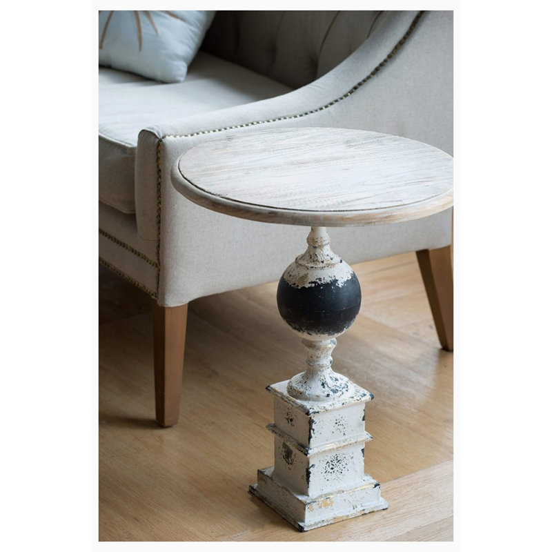 Bittle Solid Wood Top End Table