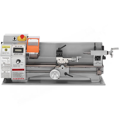 Mini Metal Lathe Machine, 7'' X 16'', 800W Precision Benchtop Power Metal Lathe, 150-2500 RPM Continuously Variable Speed, With 3.9'' 3-Jaw Metal Chuck Tool Box For Processing Precision Parts