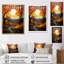 «Wattrelos Countryside Autumnal Canopy Patchwork I», reproduction d'art sur toile-1075685332-1075685326