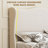 Full Size Upholstered Wingback Platform Bed with Tall Headboard-Beige-1441749363-1448439378