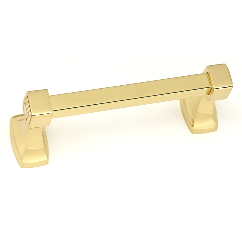 Cube Wall Mounted Swing Tissue Holder, Polished Brass