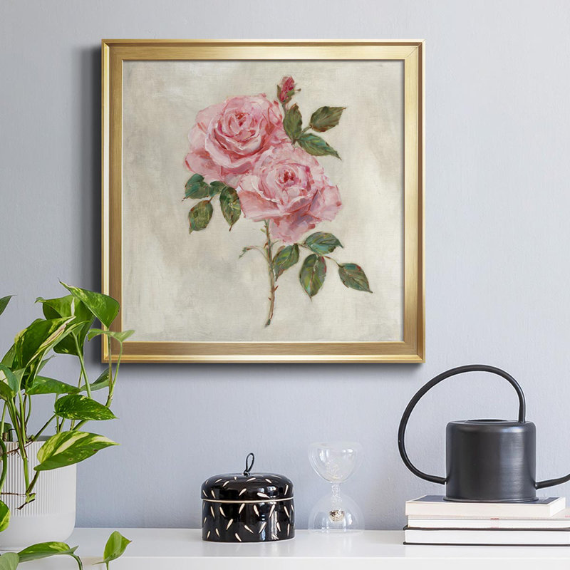 Botanical Beauties II - Cadre photo, reproduction d'art sur toile, H 26,5 po x l 26,5 po x P 1,5 po, Or