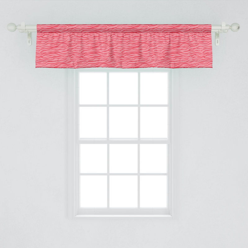 Cantonnière Ambesonne Zèbre rose, paquet de 2 Savannah, L 54 po x L 12 po