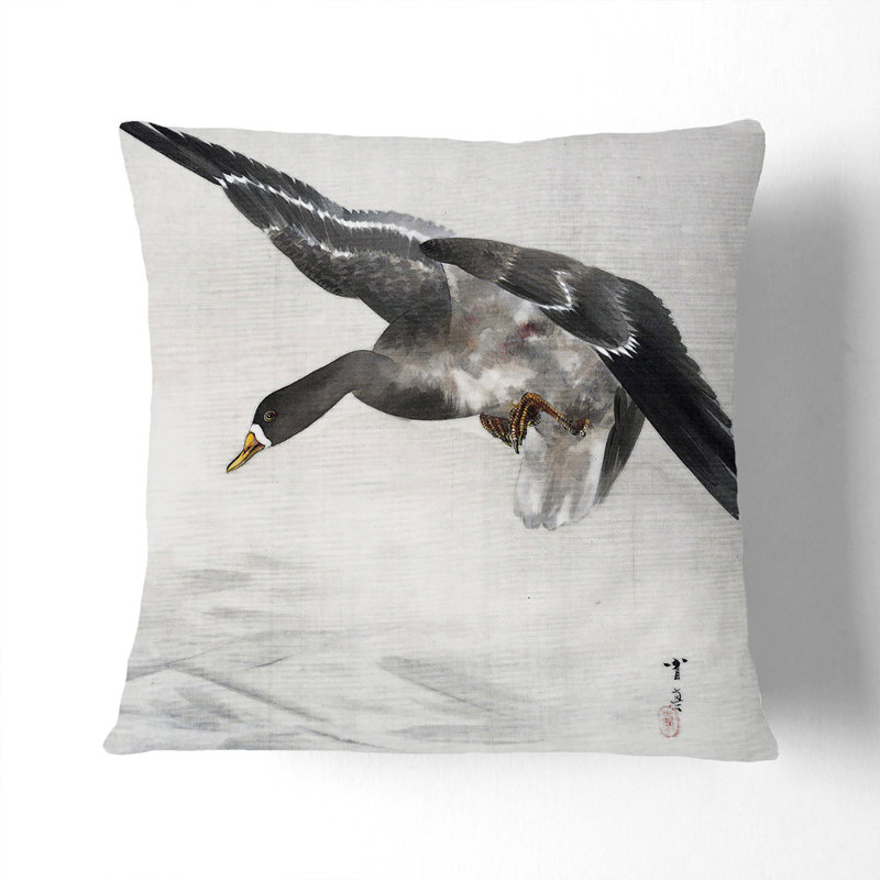 Duck Square Throw Cushion, 55cm H x 55cm W x 20cm D, Stone