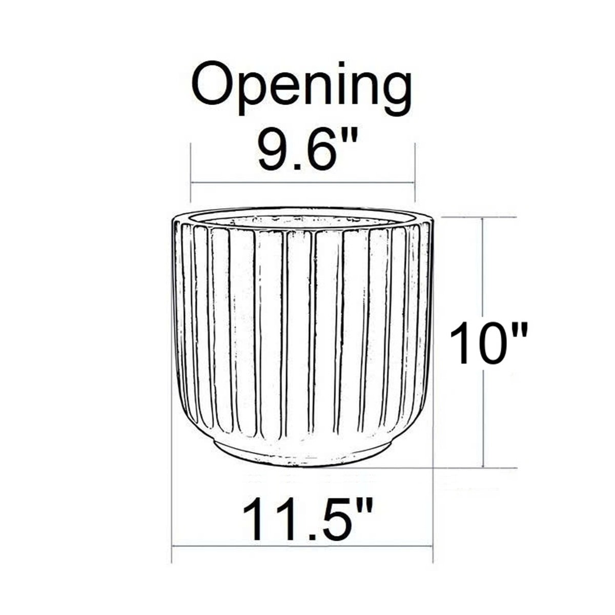 Allenville Pot Planter, 10" H x 11.5" W x 11.5" D, Tan