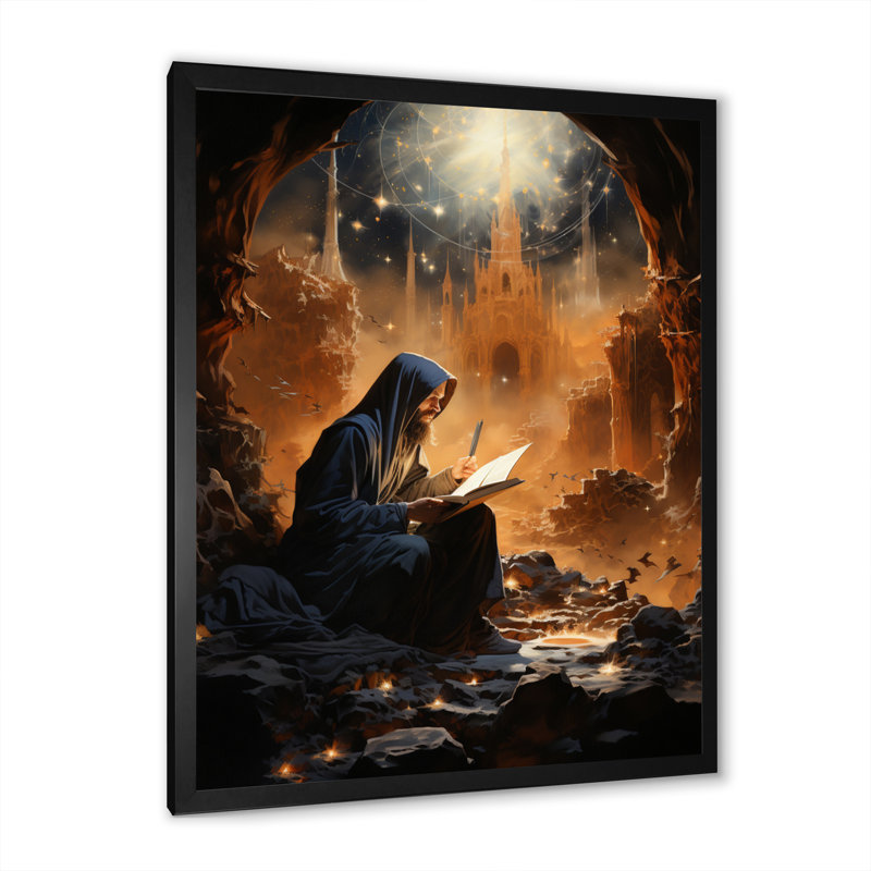 Jacere l'Islam Art Quran Revelation II - impression, H 40 po x l 30 po x P 1,5 po, Cadre photo noir