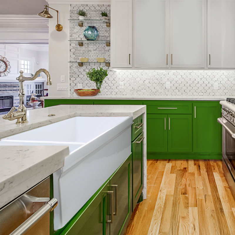 Island 35.5'' L Double Basin Kitchen Sink
