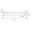 Banc rembourré 87 po avec accoudoirs roulés et 2 coussins-880199375