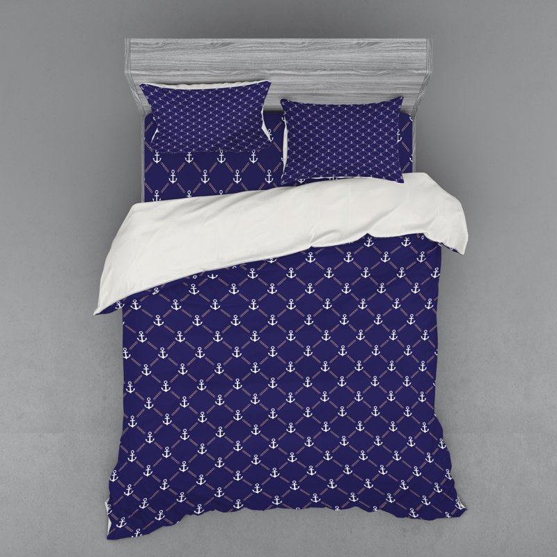 Coastal Polyester Duvet Cover, Queen Duvet Cover + 3 Additional Pieces