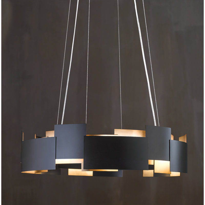 Luminaire suspendu 2 lumières DEL Abdulhakim, Noir