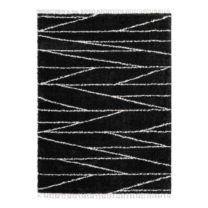 Abrahams Geometric Indoor Rug, Rectangle 9' x 12'