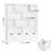 57.5"H 5-Tier Cube Storage Bookcase, Standard Bookcase with 4 Removable Drawers-2088301489