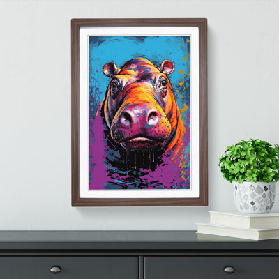 Hippo Pop - Framed Print