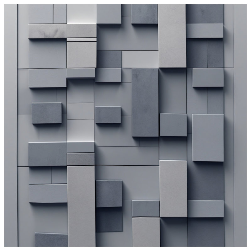 Housses de couette géométriques à blocs gris, King