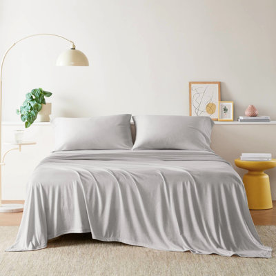 Cotton Blend All Season Sheets King - Knit And Long-Lasting 50% Sheet Cozy