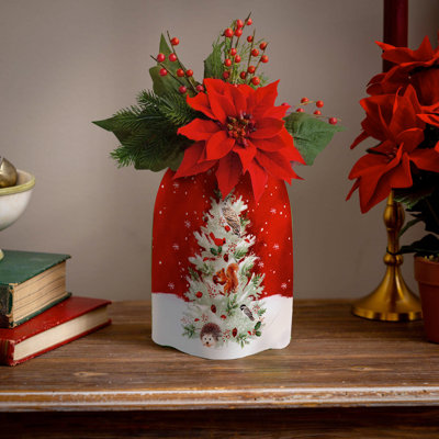 Vase en PVC avec bougie vacillante flottante Woodland