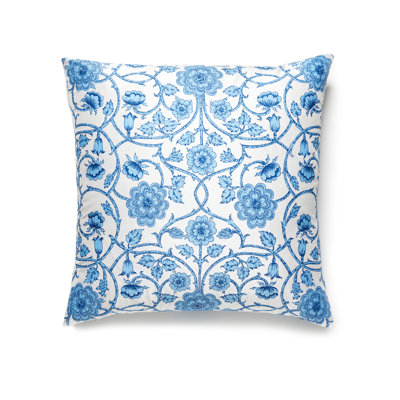 Ornamental Gate Silk Floral Square Pillow Cover & Insert