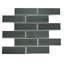 Athena Black 2" x 6" Glass Brick Joint Mosaic Wall & Floor Tile-55594934