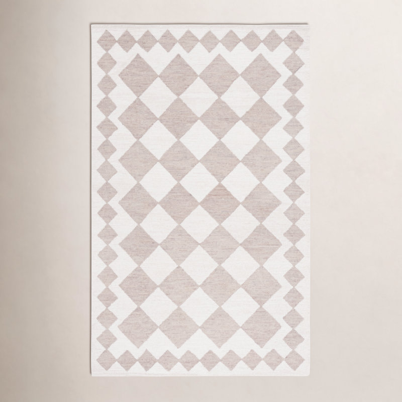 Claude Hand Tufted Geometric Indoor Rug, Rectangle 4' x 6'