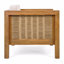 Ensemble de 2 fauteuils club d'extérieur, structure en bois d'acacia avec accoudoirs en osier et coussins beiges, capacité de 400 lb