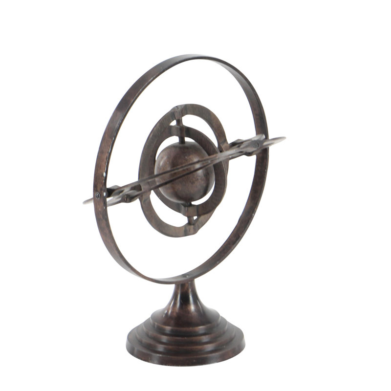 Adylin Aluminum Metal Compass Educational Globe, Copper