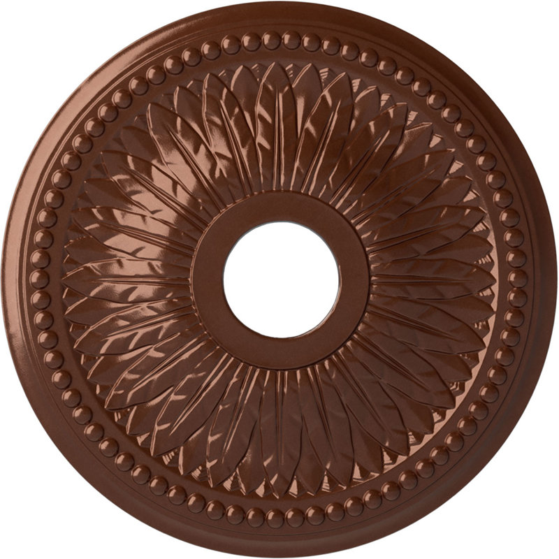 Médaillon de plafond Endurathane Terrones Butterfly, 17 7/8 po x P 3 7/8 po x P 1 po (convient aux auvents jusqu'à 3 7/8 po), finition bronze frotté peint à la main