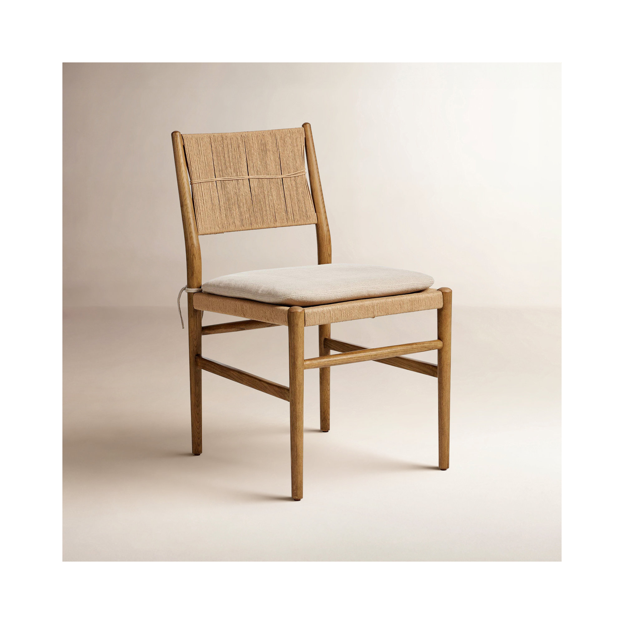 Dara Dining Chair With Cushion, Broadway Dune