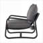 Fauteuil d'appoint rembourré gris anthracite Blaire