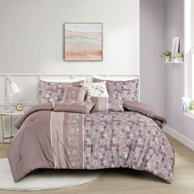 Purple Paisley Comforter Set Queen