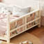 Coffre-fort pour grand lit avec rangement, panneau de lit en bois aggloméré moderne Montessori