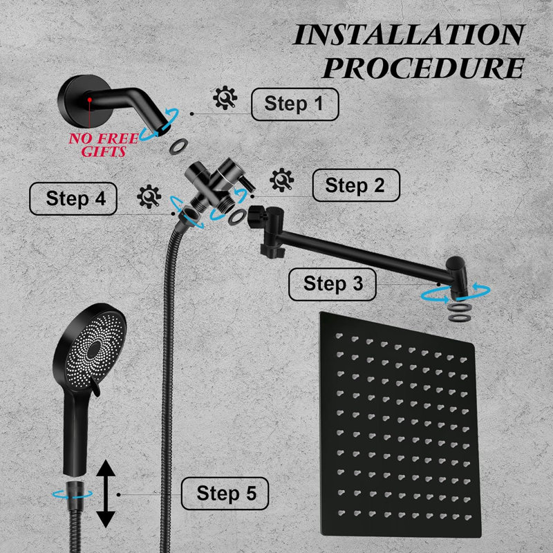 Rain Dual Shower Head 1.75 GPM GPM