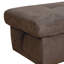 Repose-pieds rectangulaire brun avec rangement Acoose