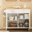Bruna Wood Kitchen Island