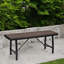 Banc en chêne cramoisi et noir