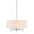 5-Light White Drum Shade Chandelier