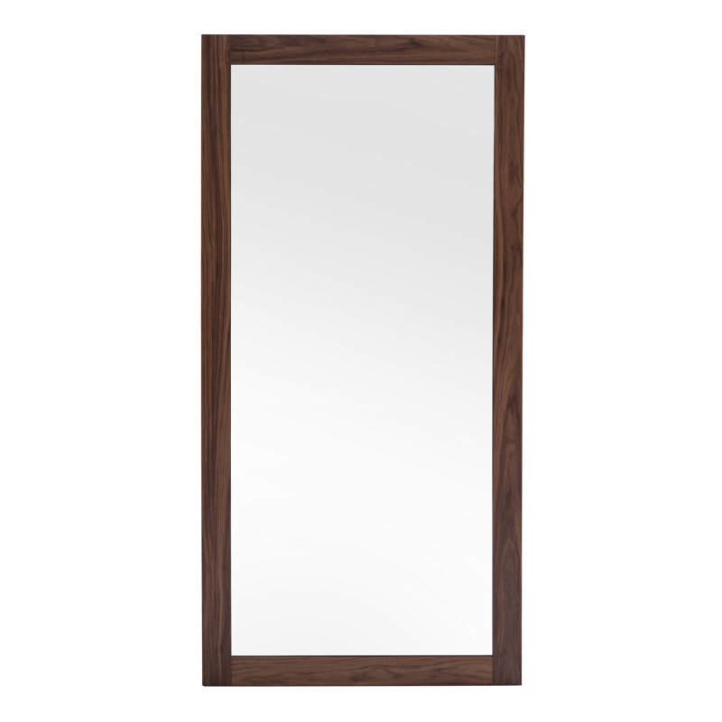 Zumbrota - Miroir de plancher moderne en noyer