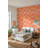Floral Wallpaper Orange Removable Modern Wall Mural-1831801089