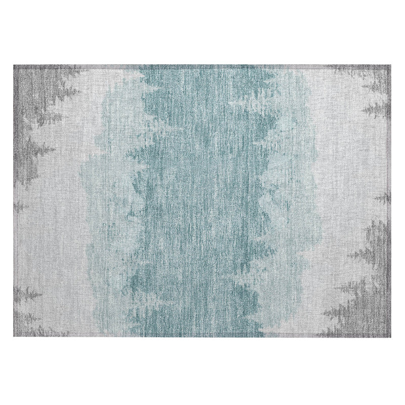 Tapis intérieur / extérieur lavable à la machine Chantille ACN2861, Argent, 2 pi 6 po x 3 pi 10 po