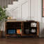 Buffet 60,5 "Mid Century Modern Buffet avec rangement, noyer 
