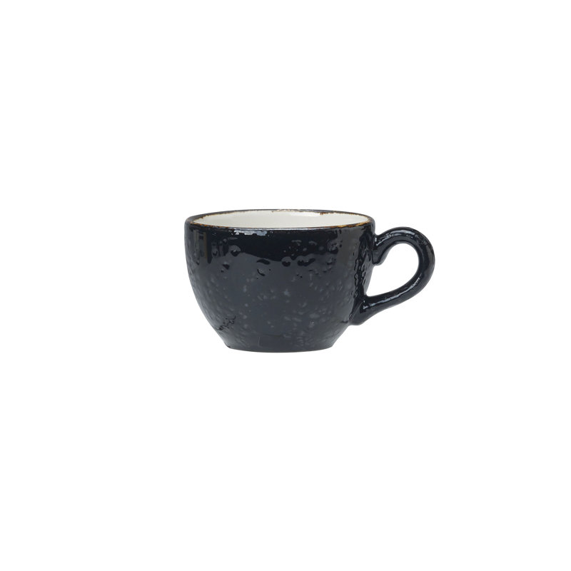 Tasse basse artisanale, Noir; brun, 3
