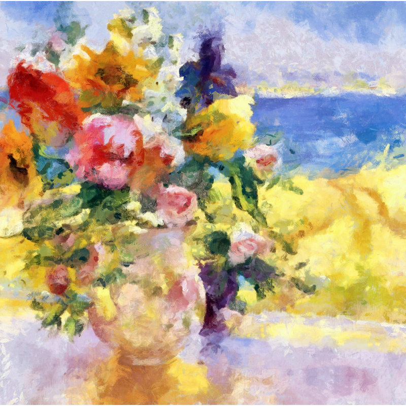 Abdouallah " Pop Art Flowers 151 ", 48" H x 48" W x 1.5" D