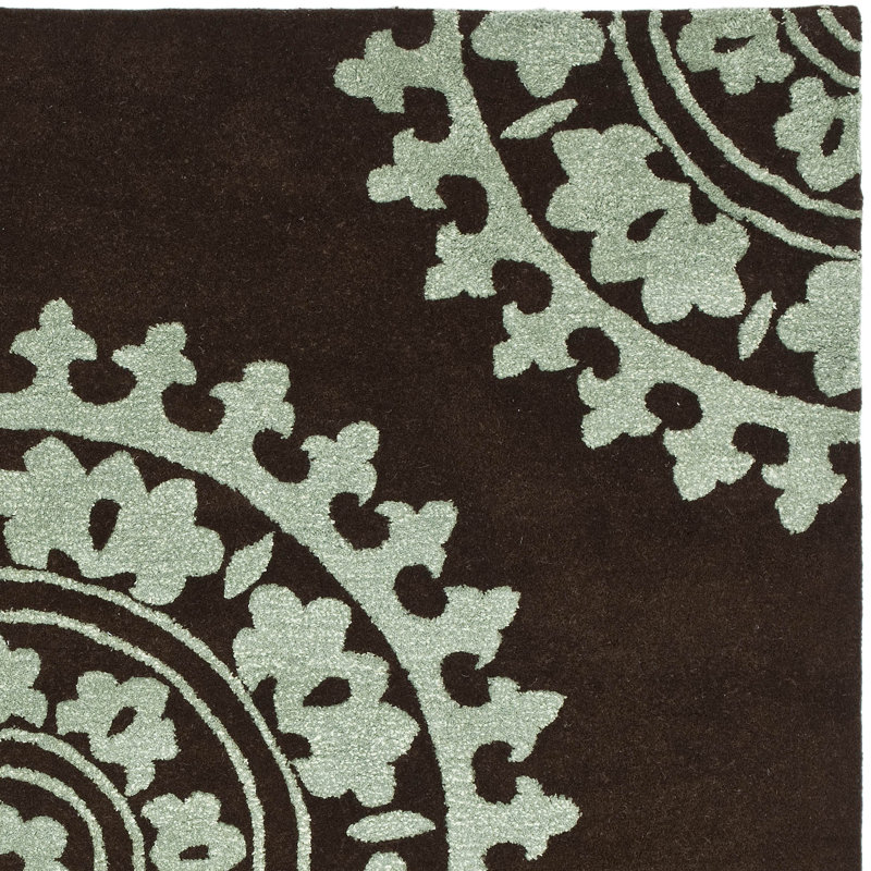 Candelo Hand Tufted Wool & Viscose Pile Floral Rug, Runner 2'6" x 8'