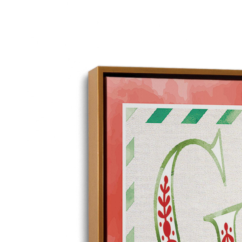 «Gingerbread Cookies» par Nicole DeCamp, reproduction d'art, L 36 x H 36, Doré, Toile avec cadre