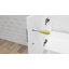 Meuble-lavabo moderne 36 po avec lavabo en céramique - armoire autoportante 2 portes à fermeture douce et 1 tablette ouverte, gris-472993562-472993560