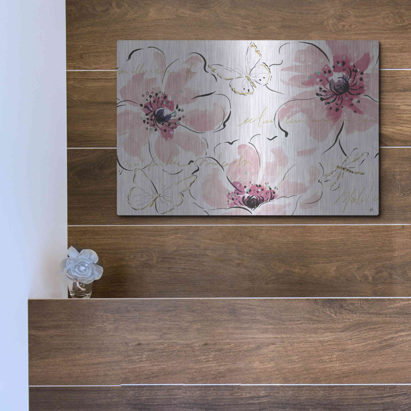 «Simply Pink I» par Daphne Brissonnet, H 12 po x l 16 po