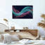 Art mural sur toile bleu sarcelle, rubans mauves et orange-1475450639