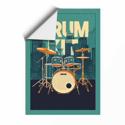 Urban Drum Kit Modern - Framed Print
