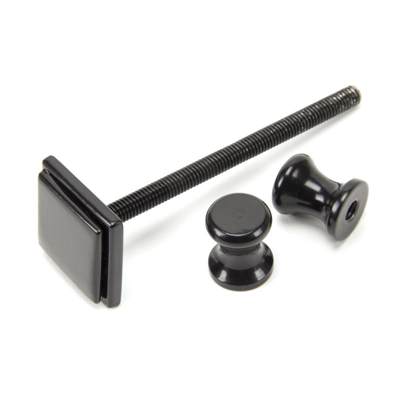 Art Deco Slimline Door Knocker, Black